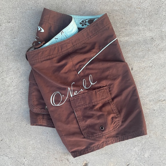 O’NEILL BOARD SWIM SHORTS WOMEN’S BROWN SIZE 5 - Picture 5 of 10
